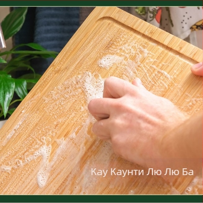 Дървен кухненски поднос, двустранна дъска за рязане, минималистичен дизайн