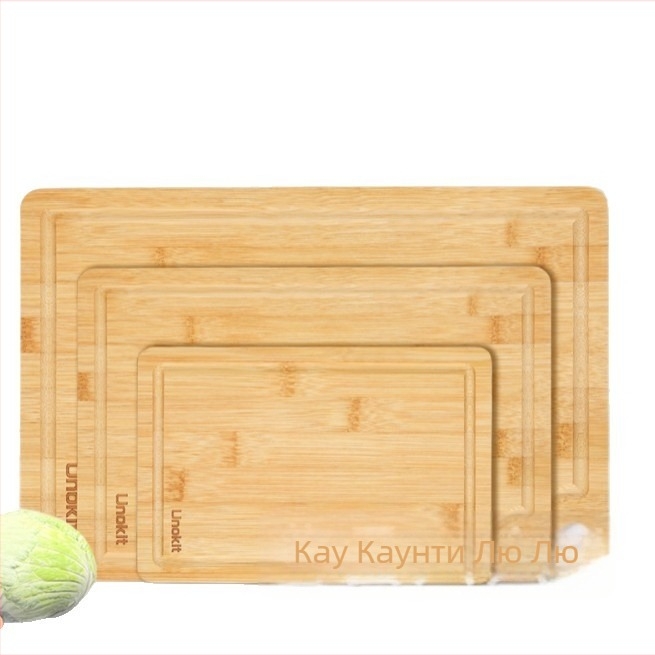 Дървен кухненски поднос, двустранна дъска за рязане, минималистичен дизайн