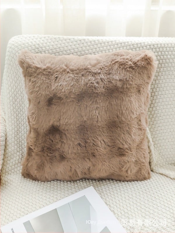 Едностранна плюшена възглавница за хол и офис, полиестер, модерен минималистичен стил, пространство: всекидневна, персонализация налична