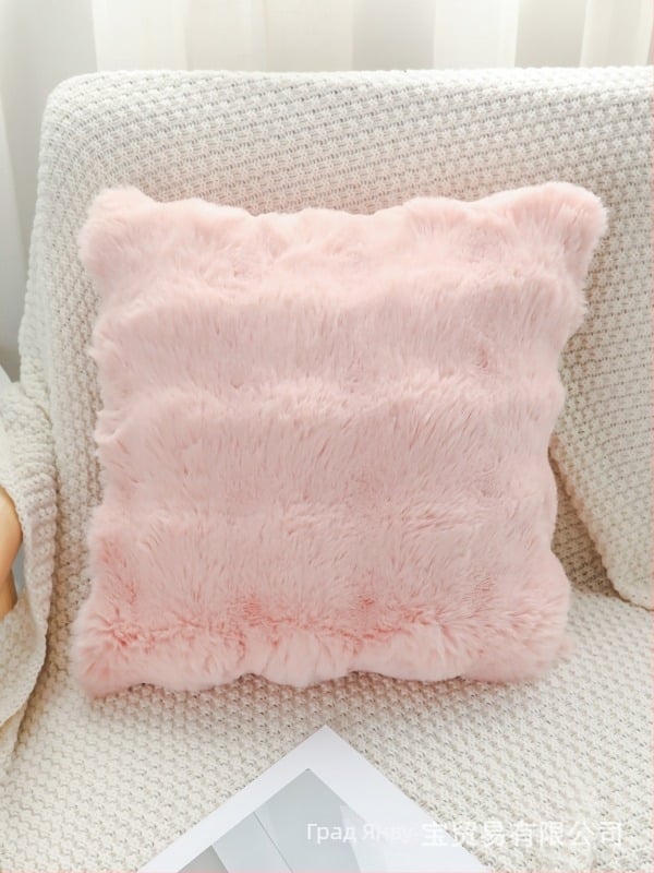 Едностранна плюшена възглавница за хол и офис, полиестер, модерен минималистичен стил, пространство: всекидневна, персонализация налична