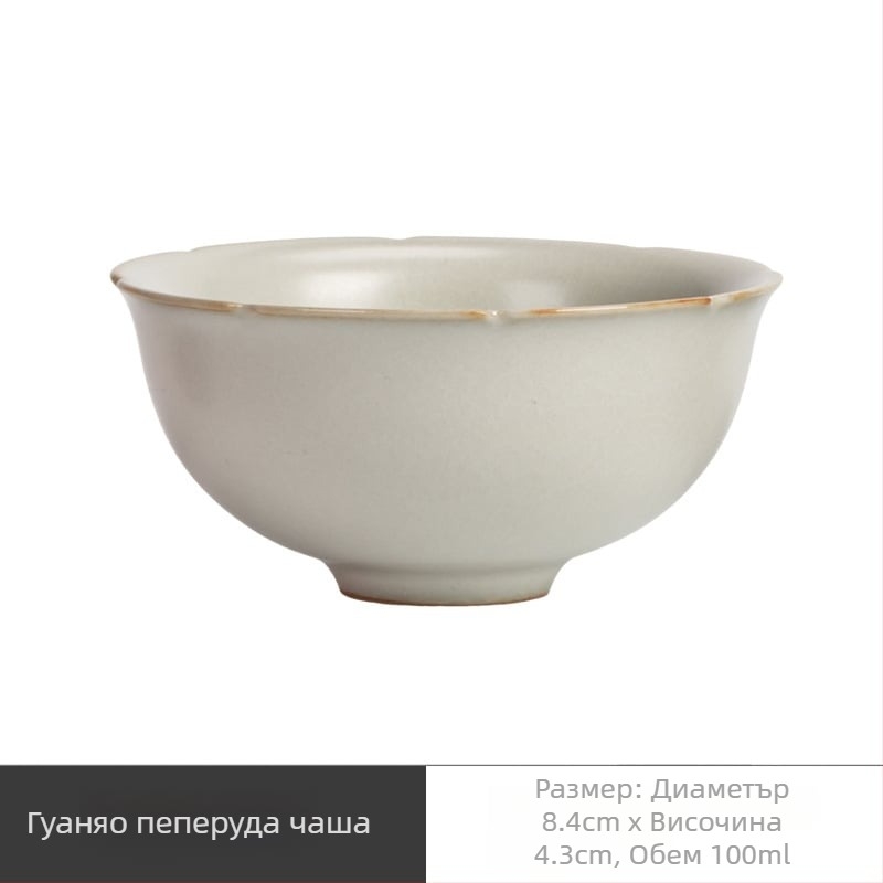 Dehua порцеланов комплект чайни чаши, нов китайски стил, монохромна глазура, подаръчна кутия