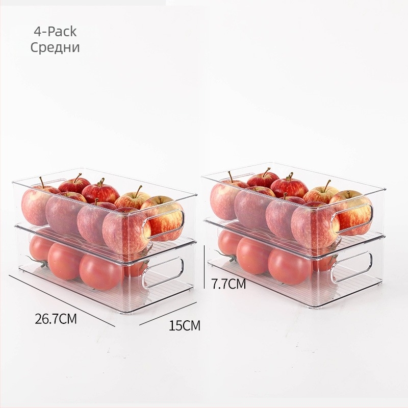 Кутия за съхранение във фризера за плодове и зеленчуци, хранителна пластмаса, прост стил, кухненски органайзер