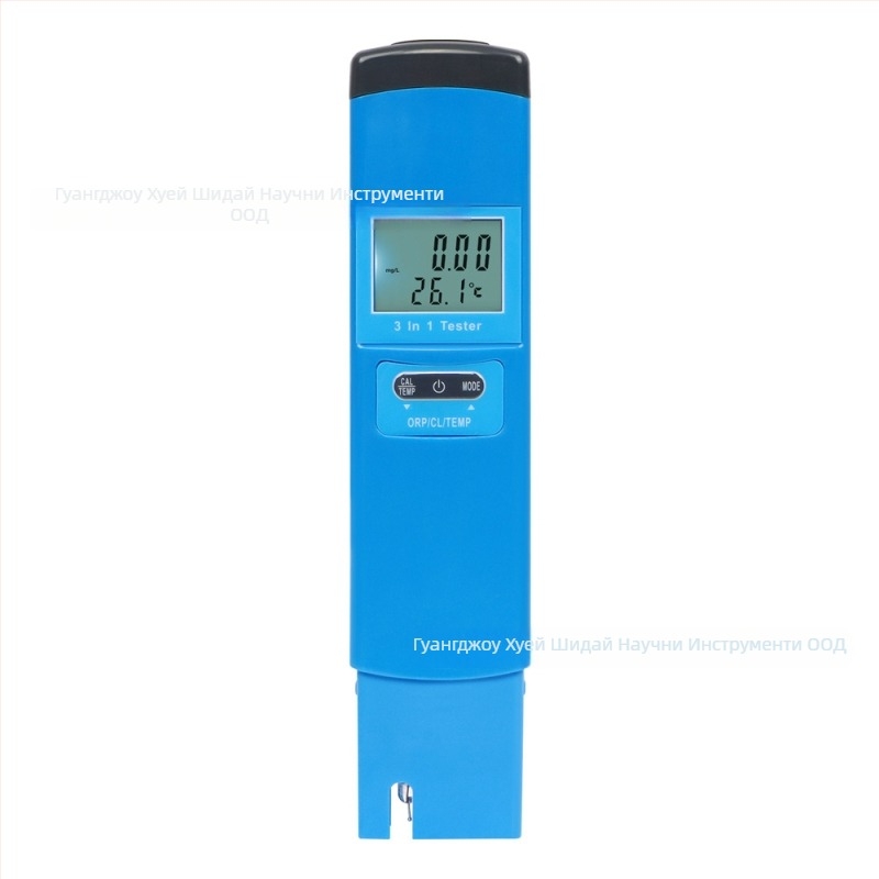 Тестер за качество на водата – ORP, хлор и температура (три в едно) за аквариуми, басейни и чешмяна вода