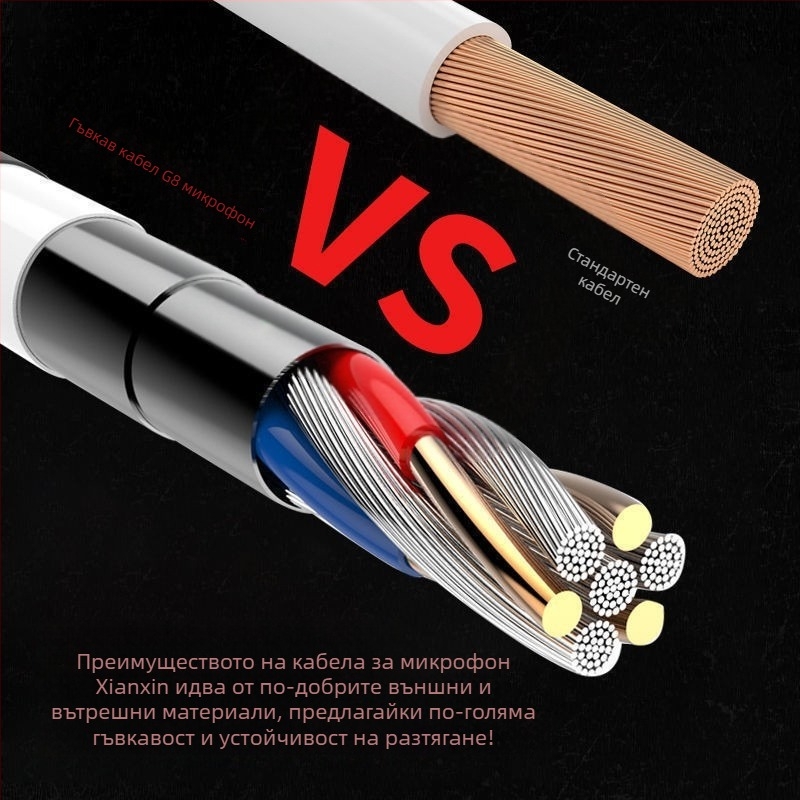 Amoi G8 USB конденсаторен микрофон за компютър, лайв стрийминг и караоке – 20Hz-20kHz, SNR ≥95dB, Plug-and-Play, USB захранване 5V