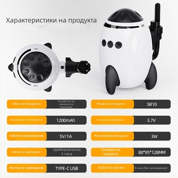 Рокер за детска количка – помощник за приспиване, преносимо електрическо устройство с бял шум, SR10, ABS, Kailai