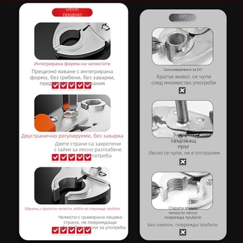 Delixi плоскогубци за подово отопление – ръчни за демонтаж и почистване на тръби, зъбни челюсти, монтаж на воден разпределител