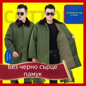 Дълго палто, корейска версия, свободна кройка, Corduroy плат, съдържание на лен под 10%