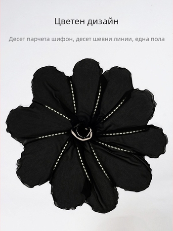 Балетна пола за жени, слоеста шифонова пола с дизайн на листенца, Код YL2534 (материал: химическо влакно; състав: полиестер; съдържание: 100%)