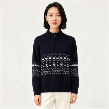 Пуловер от полиестерна материя, 95% полиестер, флорална щампа, дебел, дълъг ръкав