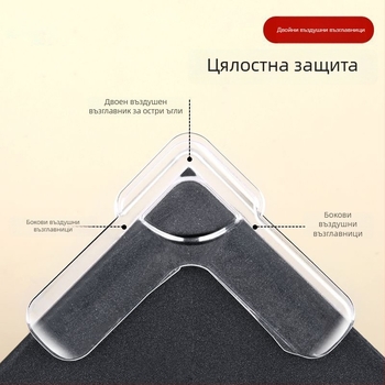 Противоударен ъглов предпазител за прозорци с вътрешно отваряне, алуминиева рамка тип Broken Bridge, прав ъгъл, мек защитен възглавник, 1 бр.