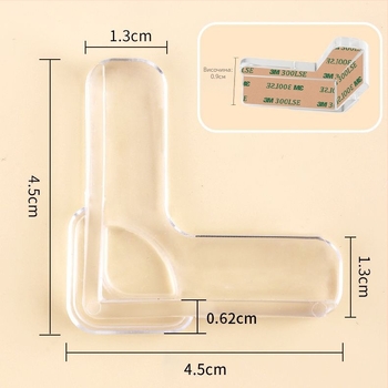 Противоударен ъглов предпазител за прозорци с вътрешно отваряне, алуминиева рамка тип Broken Bridge, прав ъгъл, мек защитен възглавник, 1 бр.