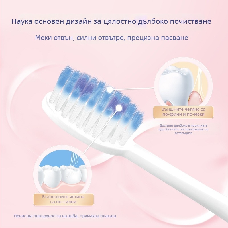 Lion зъбна четка за възрастни, ръчна, фино почистване, защита на венците, меки косъмчета, единична опаковка, кутия 48 бр.