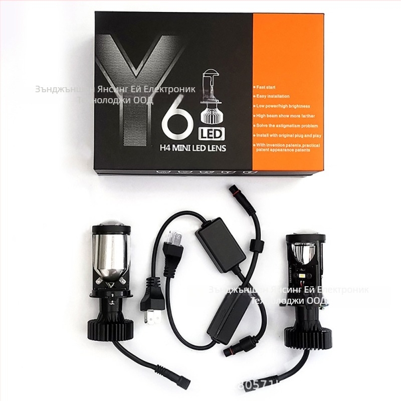 Фар YXY-Y6 със леща рибешко око за автомобили и мотоциклети, универсален 12-24V, 8000 lm, CSP3570-45, IP68, 35W