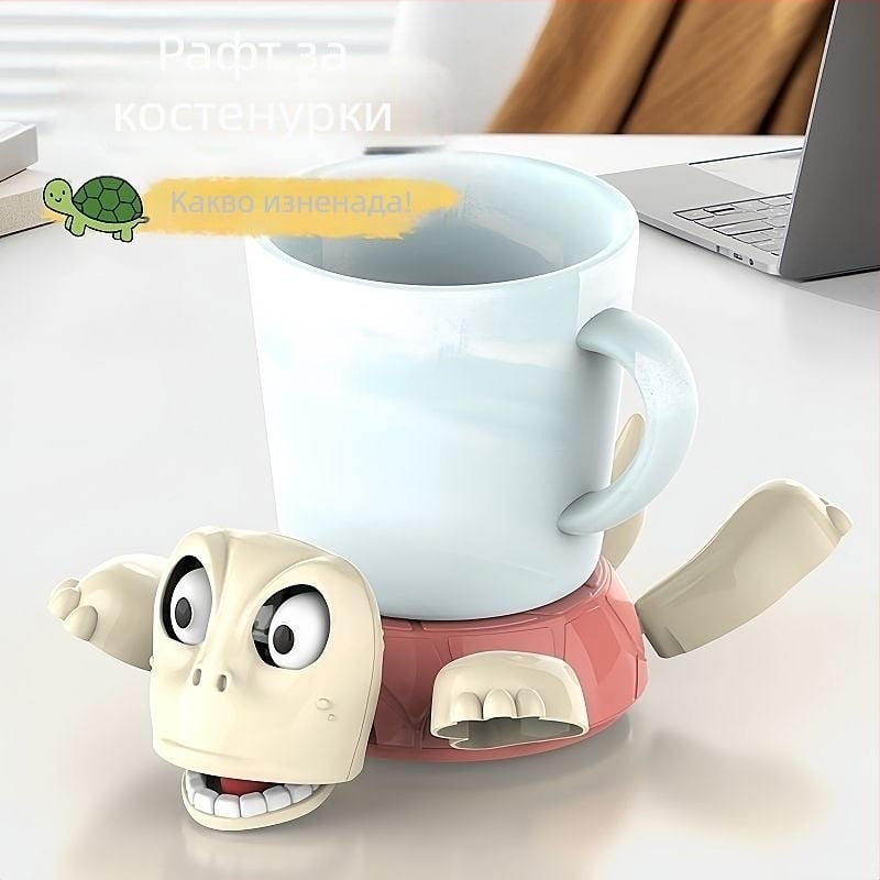 Beijia Подложка за чаша с костенурка — PP материал, карикатурен дизайн, неравна форма, биодеградируем