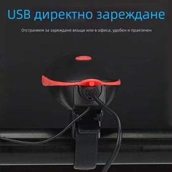 7588 Предна велосипедна светлина USB презареждаема, водоустойчива за нощно колоездене на планински велосипед