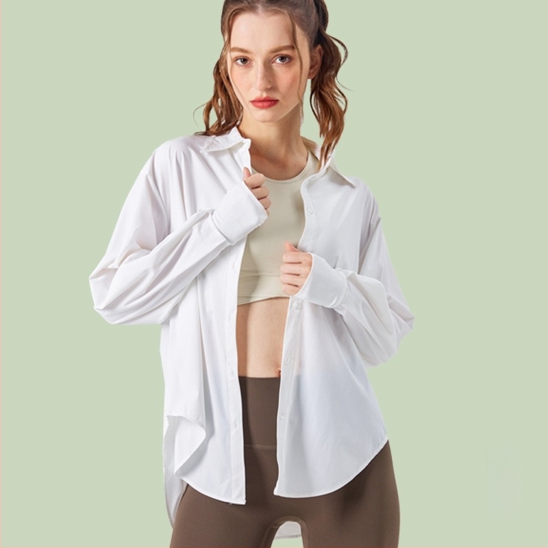 UV защита риза с дълъг ръкав Ice Silk плат, дишаща, бързосъхнеща, UPF50+