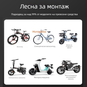 Mojiosaurus универсално малко кръгло конвексно огледало за задно виждане за електрически автомобили, мотори и велосипеди – монтаж с бързо освобождаване