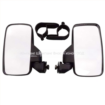 Адаптер за огледало на мотоциклет за кормило, 44 мм–50 мм, комплект от 2 бр., пластмасов, кръгло огледало, монтаж със зъбчат захват