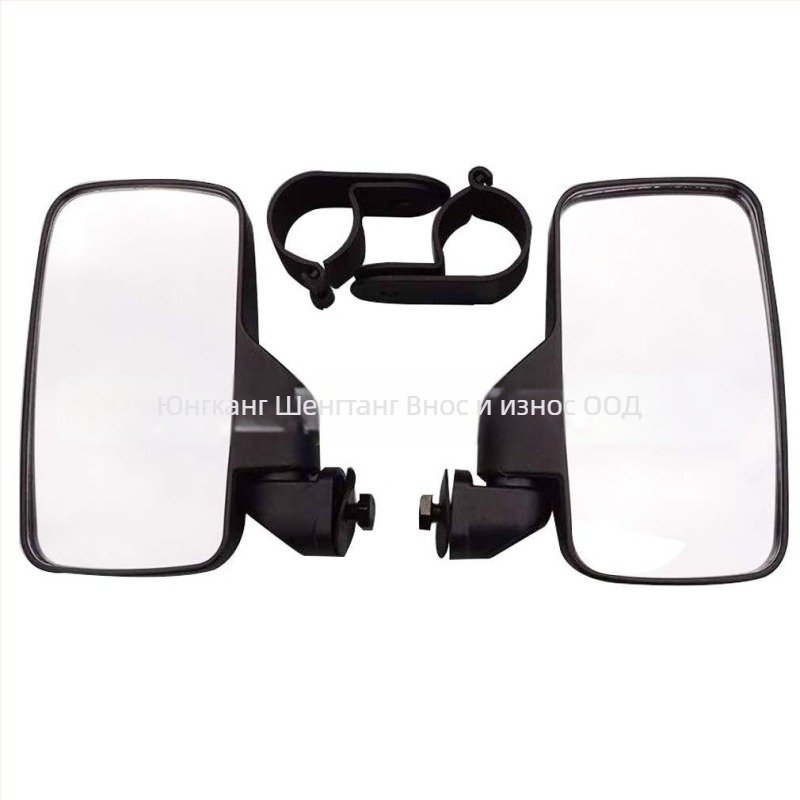 Адаптер за огледало на мотоциклет за кормило, 44 мм–50 мм, комплект от 2 бр., пластмасов, кръгло огледало, монтаж със зъбчат захват