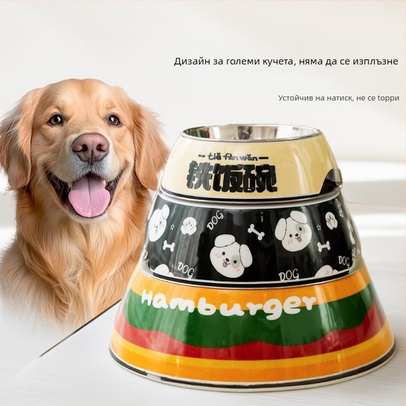 Hippie dog купа за домашни любимци от неръждаема стомана, клас 201, за кучета и котки.