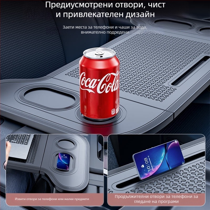 Универсална масичка за кола за волан, мултифункционална и сгъваема, монтаж тип щипка, марка Sui Tu