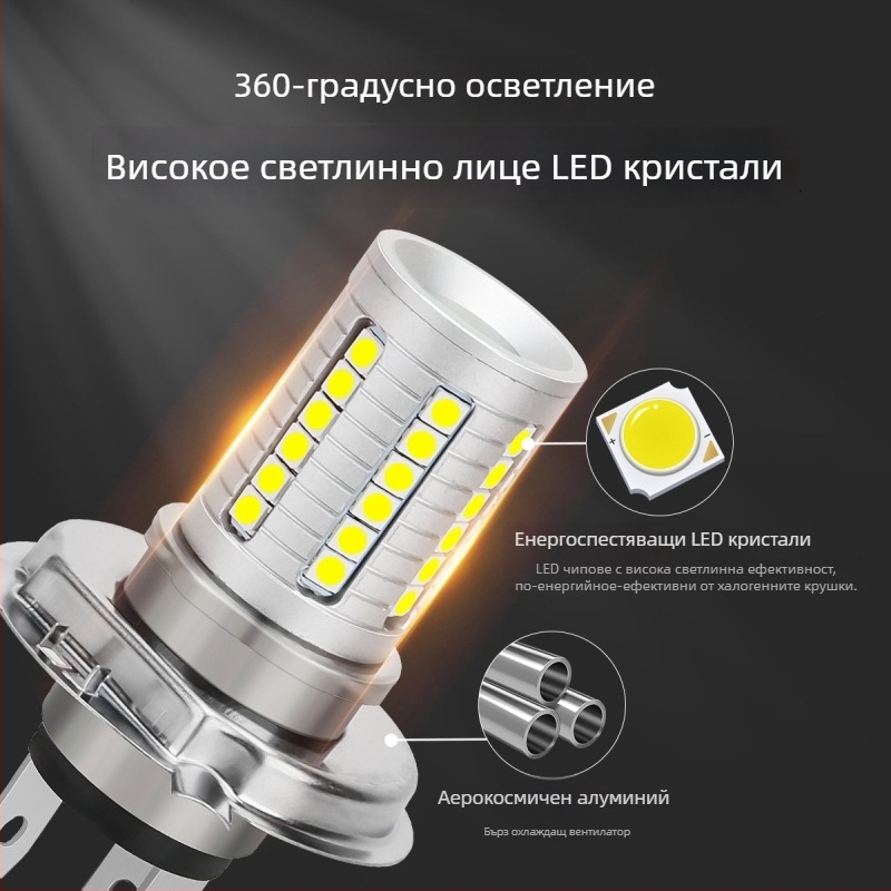 LED предни светодиодни светлини за мотоциклет — модел motor225, 12V, светодиоден източник, живот 50 000 часа