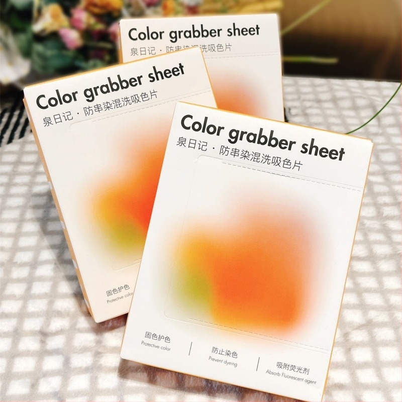 Spring Diary Листове за абсорбиране на цвят за пране – защита срещу пренасяне на цвят, против замърсяване, подходящи за смесено пране