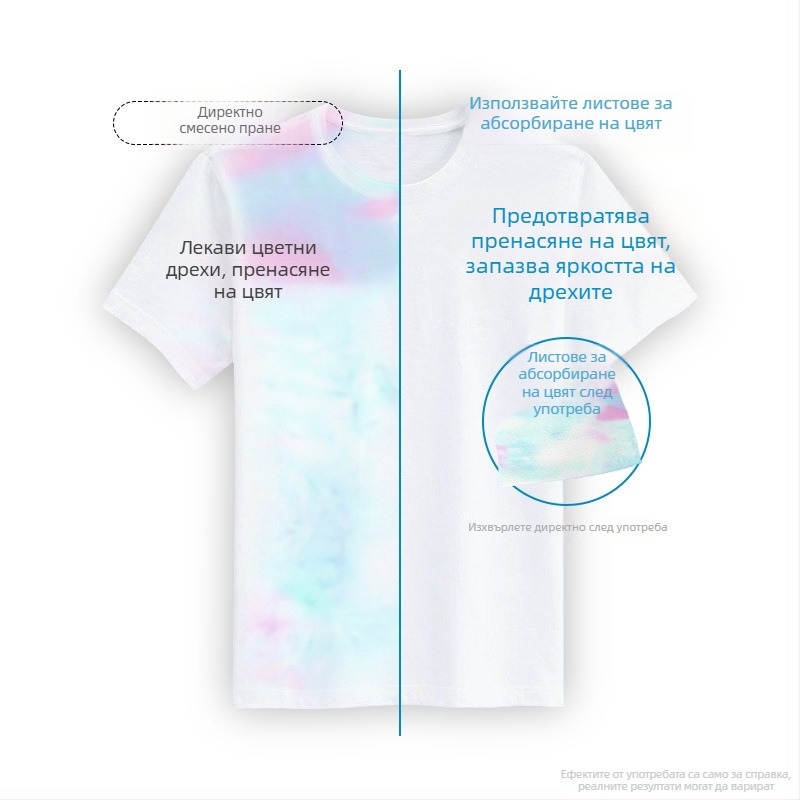 Листове за пране с абсорбция на цвят – защита срещу пренасяне на багри за смесено пране