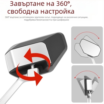 Задно огледало за електрически мотоциклети, ABS пластмаса + стъкло, марка Mogelon