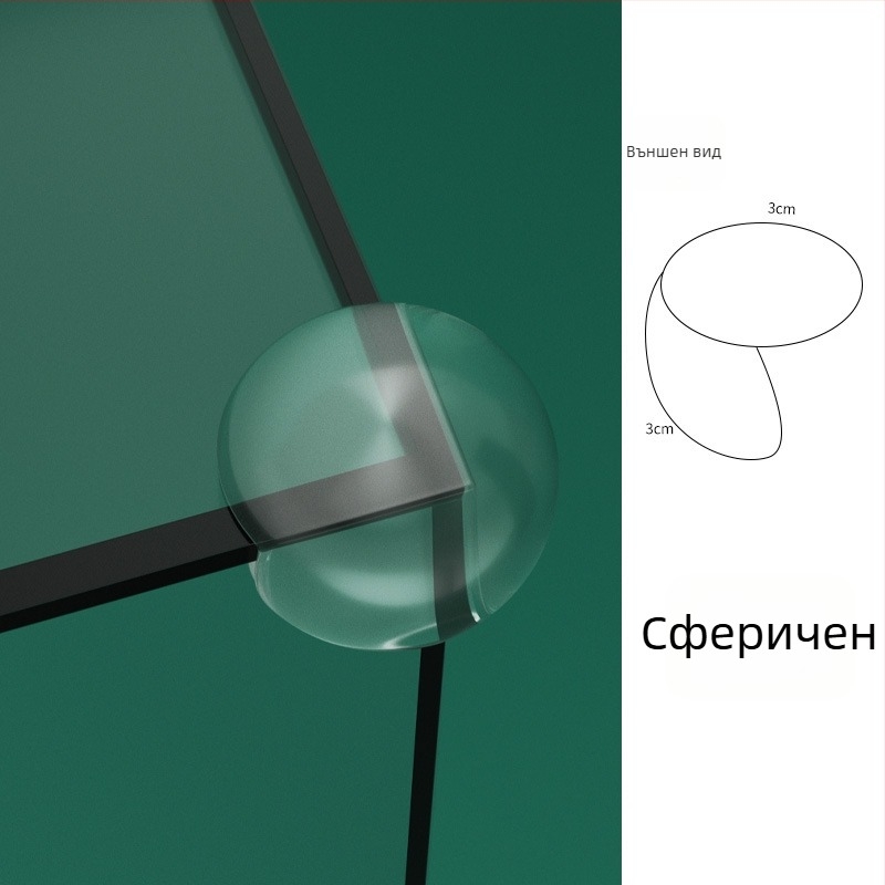 BH детска защита за маса, силиконов ъглов предпазник с правоъгълен ъгъл, модел B2135, 1000 бр./кутия, Баркод 1111111