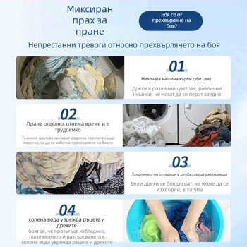 Лист за пране за улавяне на цветове – предотвратява пренасянето на цвят, за смеси от материи, подходящ за различни тъкани; Марка: Own Brand