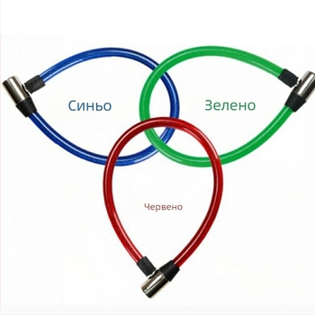 Кръгла ключалка за велосипеди и мотоцикли – стоманен кабел, модел 2080, Yan Jun