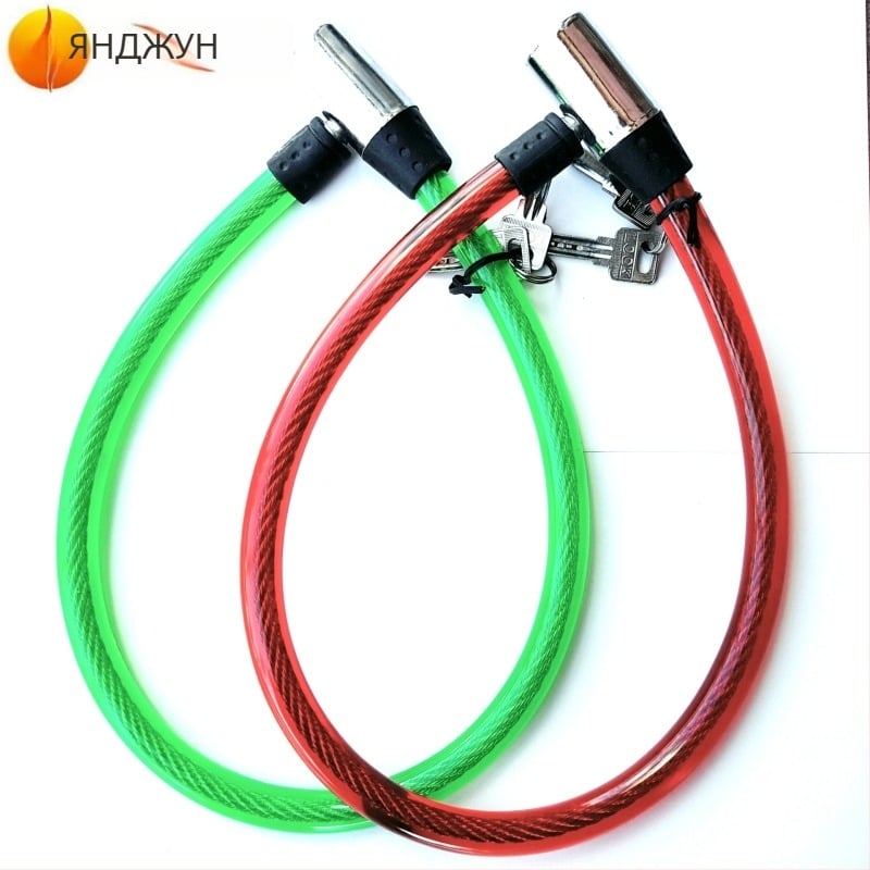 Кръгла ключалка за велосипеди и мотоцикли – стоманен кабел, модел 2080, Yan Jun