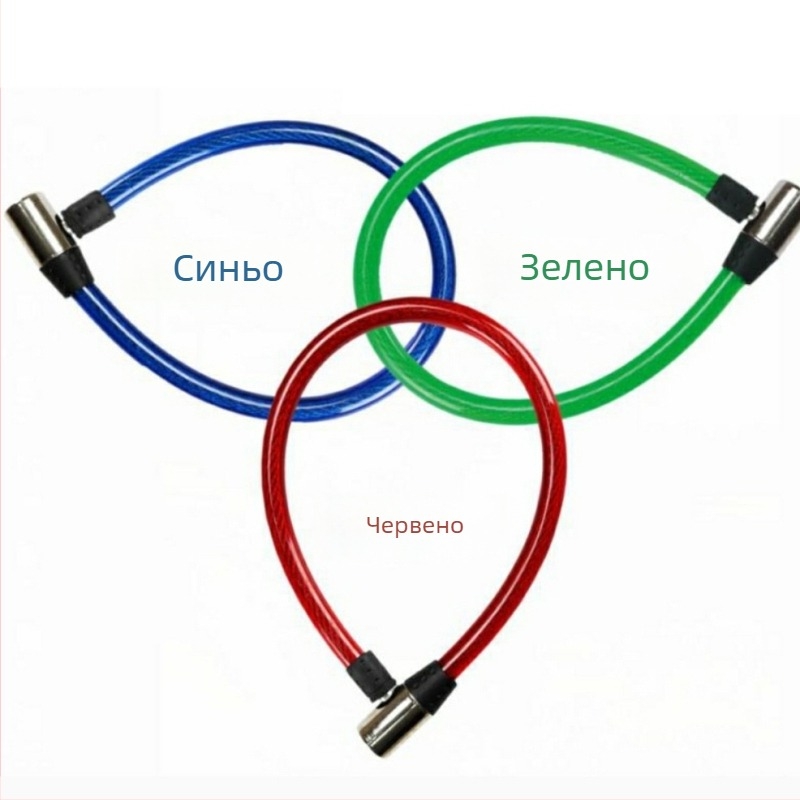 Кръгла ключалка за велосипеди и мотоцикли – стоманен кабел, модел 2080, Yan Jun