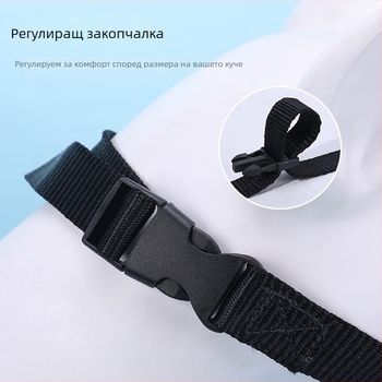 Muzzle за кучета, регулируем, дишащ Oxford плат, антихапане, антилизане и предотвратяване на храненето