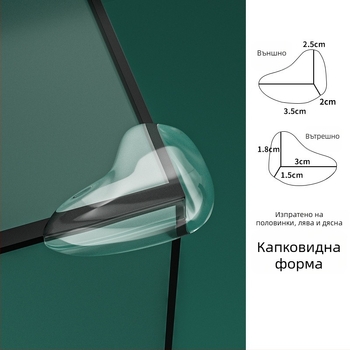 Защитник за ъгъл на детска мебел, правоъгълна форма, модел 526526, опаковка 5000, произход: Континентален Китай