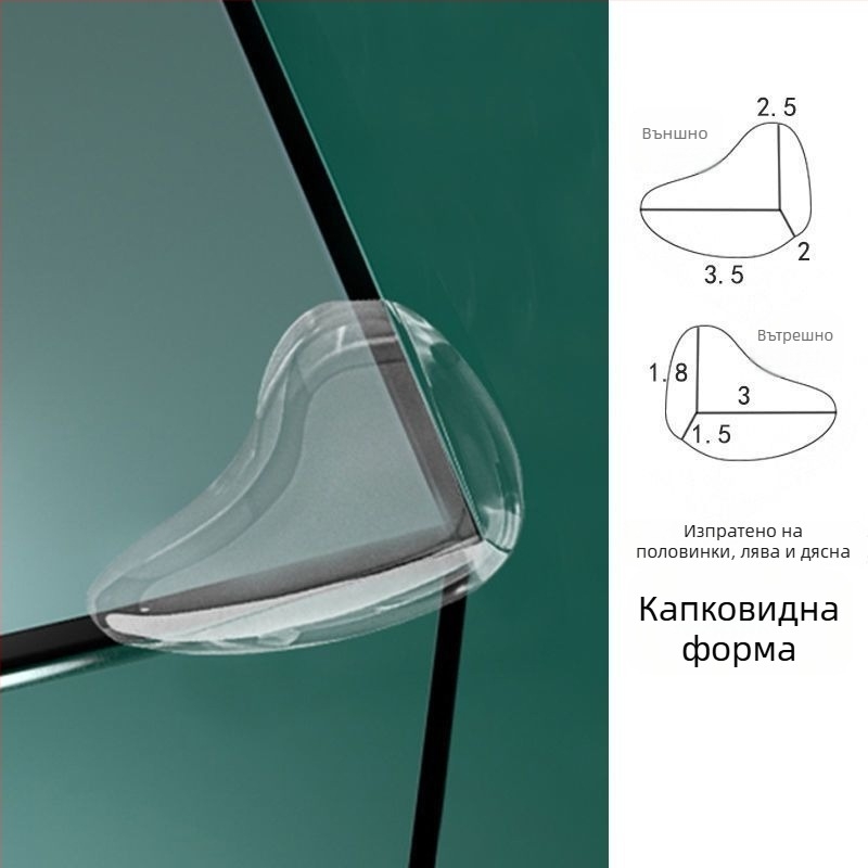 Защитник за ъгъл на детска мебел, правоъгълна форма, модел 526526, опаковка 5000, произход: Континентален Китай