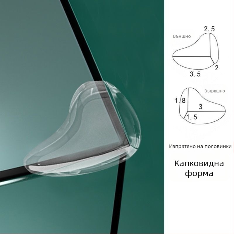 Защитник за ъгъл на детска мебел, правоъгълна форма, модел 526526, опаковка 5000, произход: Континентален Китай