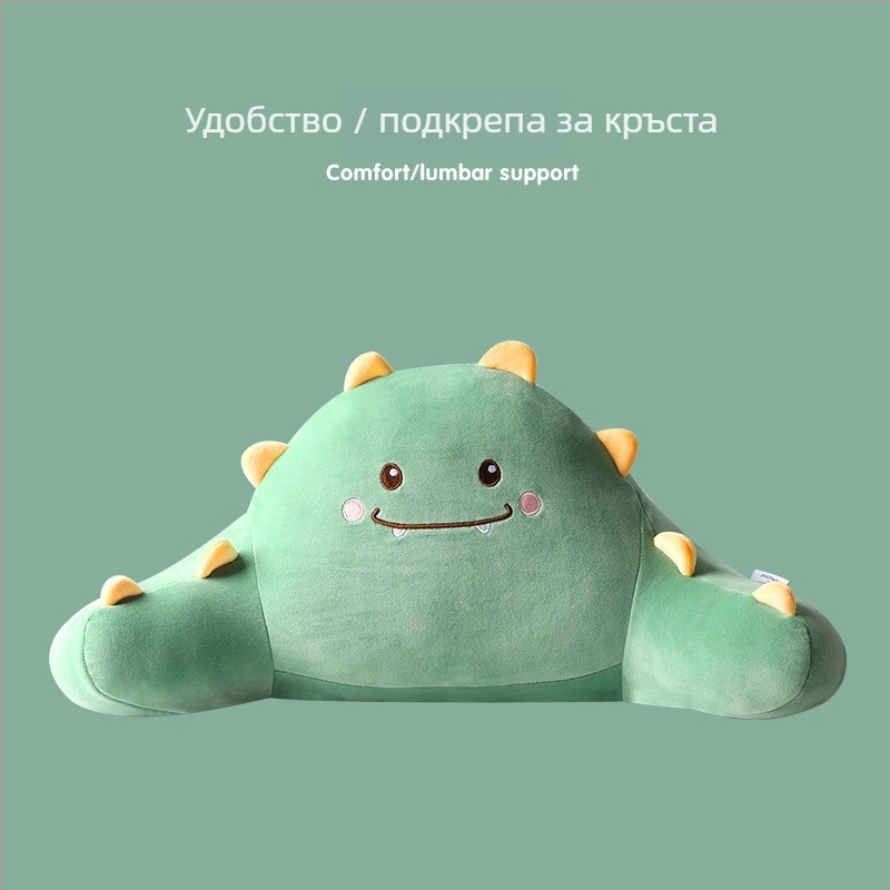 Карикатурна възглавничка за подглавник на автомобил — спандекс супер мека външна част, пълнеж PP памук, универсална съвместимост, стил карикатура, за всички сезони