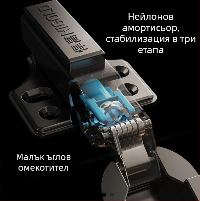 HIGOLD G серия панти за шкафове с хидравличен демпфер, буфер за малък ъгъл, студено валцована стомана, модел 813721