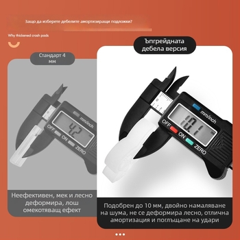 Силиконов ъглов предпазител - антистолквационен, кръгъл ъгъл, за шкафове, врати, стени и маси