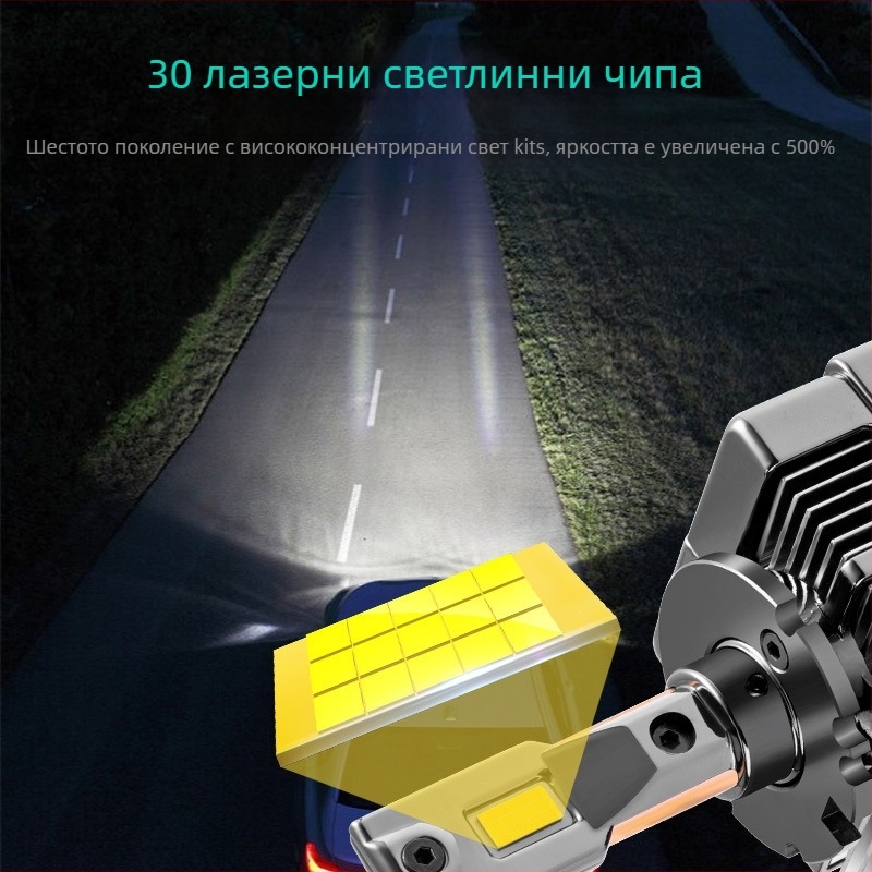 Автомобилен LED фар за глава, съвместим с D1S-D5S, 35W, 12V, 6000 lm, IP68
