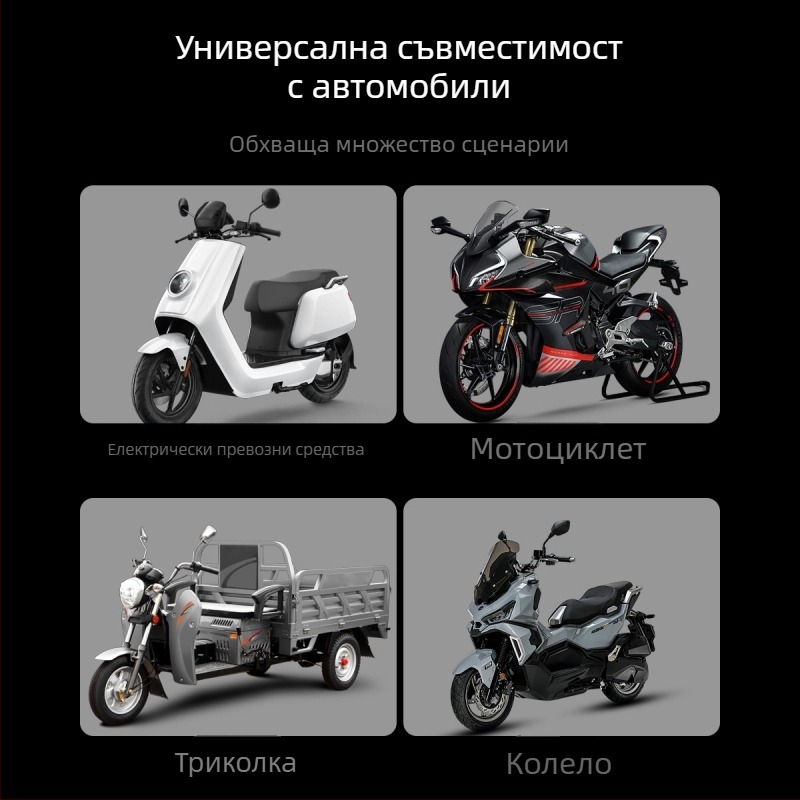 LED фар за мотоциклет H4/P15D/BA20D, 12V, алуминиев корпус, външна леща, живот 5000 ч