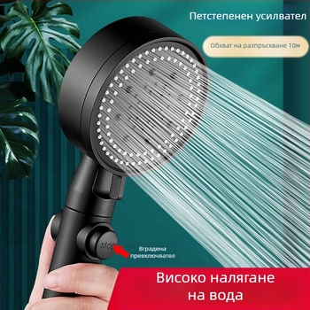 Комплект душ глава с повишено налягане — режим Top spray, дъждовен режим, ABS, електроплатировка, модел A012001008