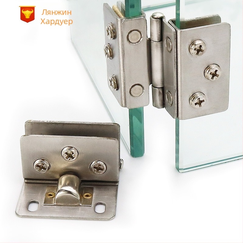 Панта за стъкло от неръждаема стомана – без пробиване; подходяща за витринни шкафове, винени шкафове, прозорци и други стъклени врати; модел ST500201; диапазон на клипа 5–10 mm; повърхност: жично чертане