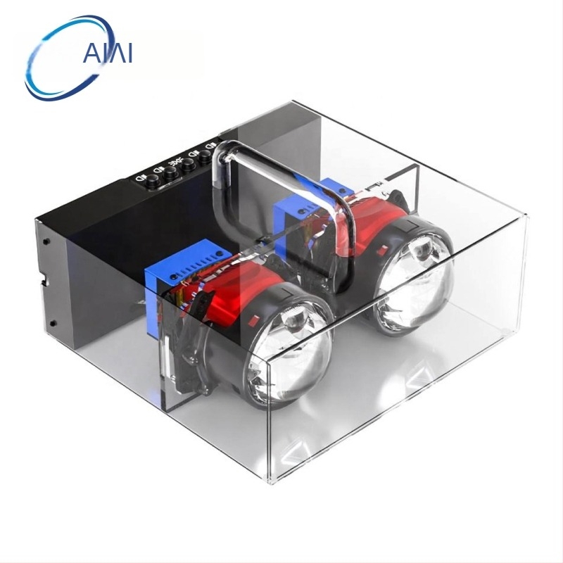 Дисплей кутия/стойка за автомобилни LED фарове, PC материал, 12V, LED източник на светлина, живот на светлината 10000 ч