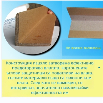 L-образен ъглов предпазител от хартия — крафт хартия, машинна обработка, печатано лого, твърд