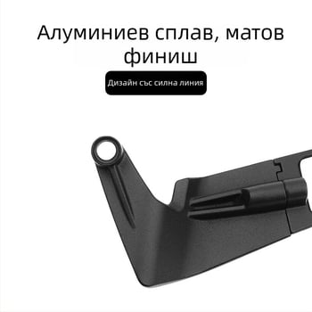 Мотоциклетно огледало с крило – алуминиев корпус, лита алуминиева обвивка, квадратно огледало, ортодонтски монтаж, съвместимо NK800, Kawasaki Z900, CB400F, CB650R и KTM пътни мотоцикли