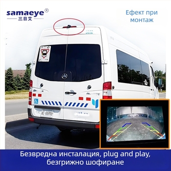 RV камера за задно виждане с рибешко око и широкоъгълен обхват, 1080p HD нощно виждане, CCD сензор, 12V захранване, регулируем 170° ъгъл на гледане