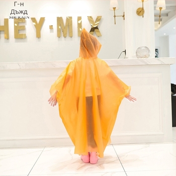 Дъждовен пончо за деца от PEVA, еднократен, дебелина 0,03 мм, портативен за пътуване